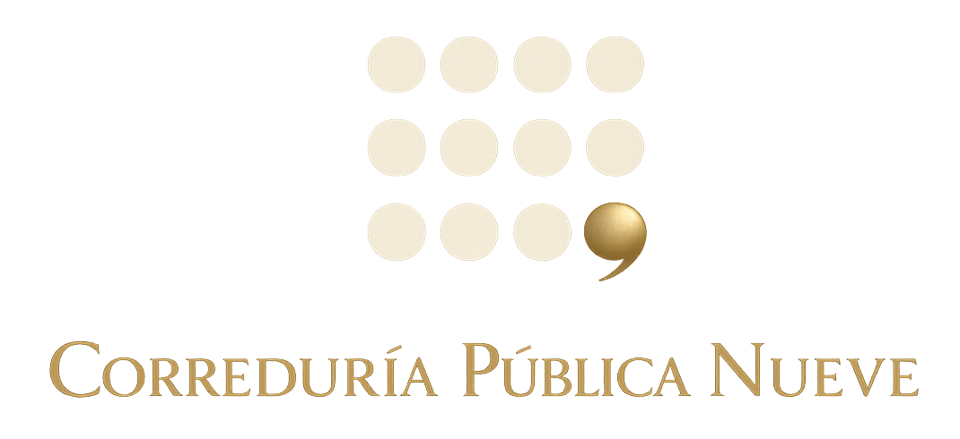 Correduria Pública Nueve Logo